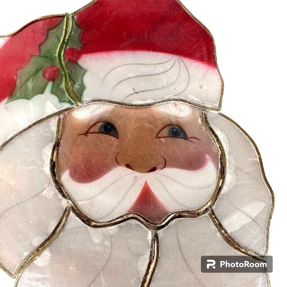 Vintage 70s Handmade Foiled Santa Claus Ornament Christmas Tree Decorati… - Picture 2 of 12